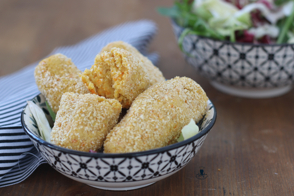 Baked Legume Croquettes, Recipe with and without Bimby.
