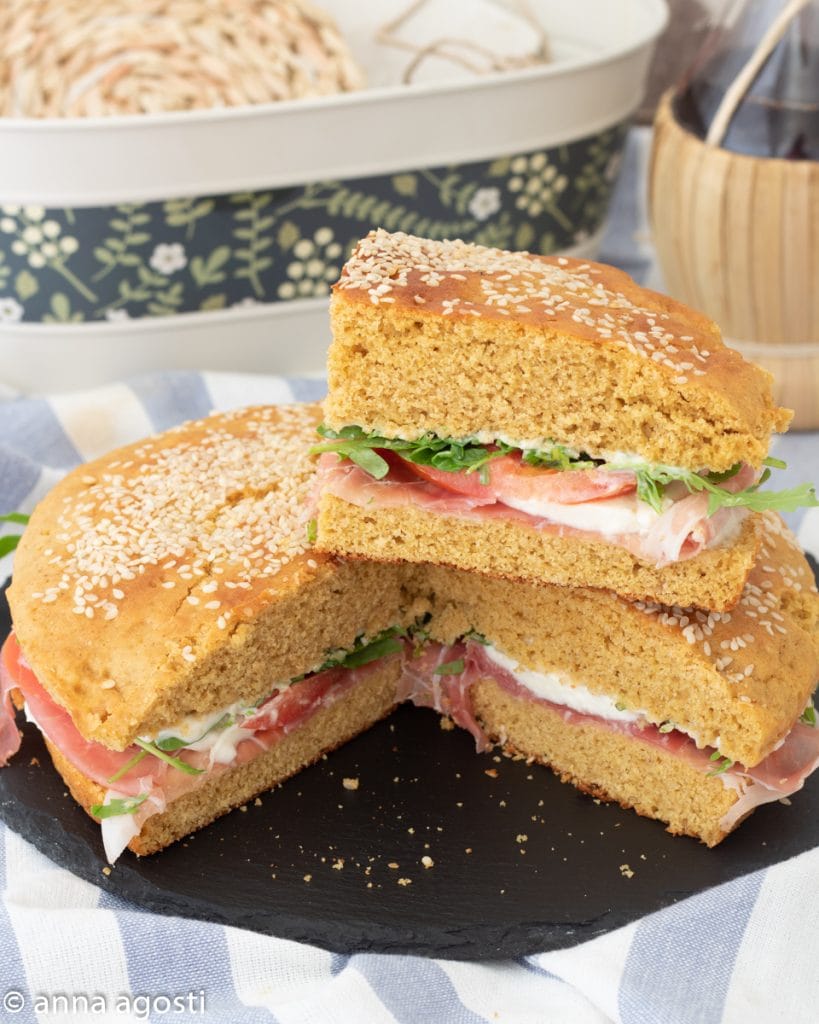 Baked Protein Bread in Pot and Stuffed