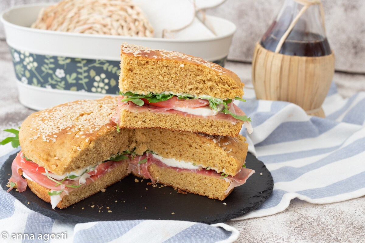 Baked Protein Bread in Pot and Stuffed