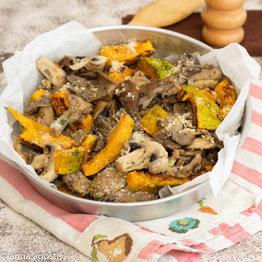 Baked Pumpkin and Mushroom Gratin Simple Side Dish