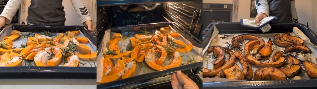 Recipe baked pumpkin with skin easy and fast