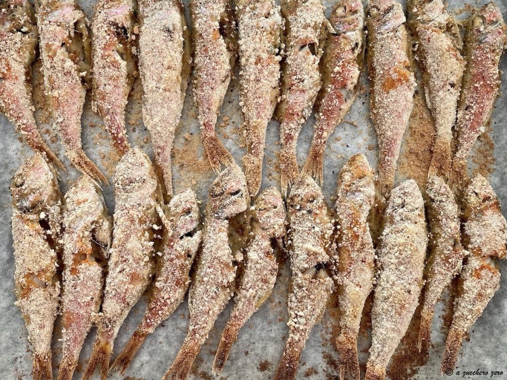 Baked Red Mullets with a Crunchy and Light Coating