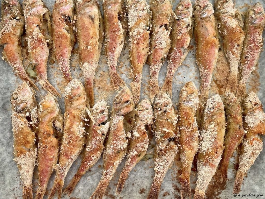 Baked Red Mullets with a Crunchy and Light Coating