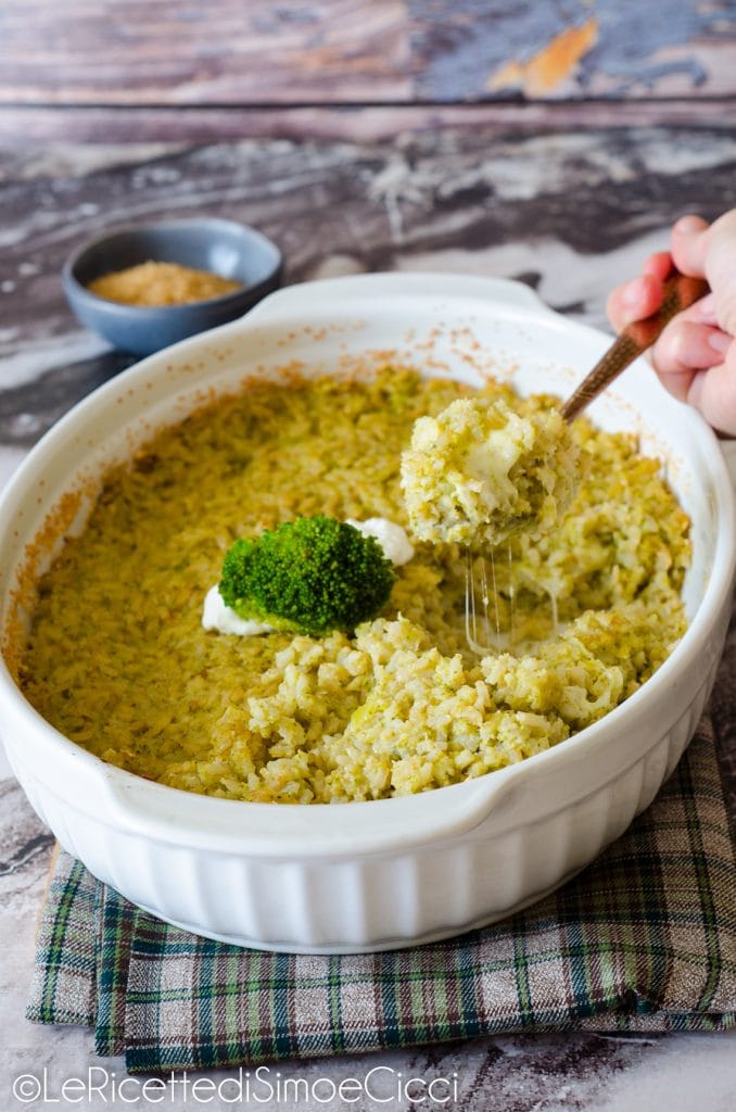 Baked Rice with Broccoli