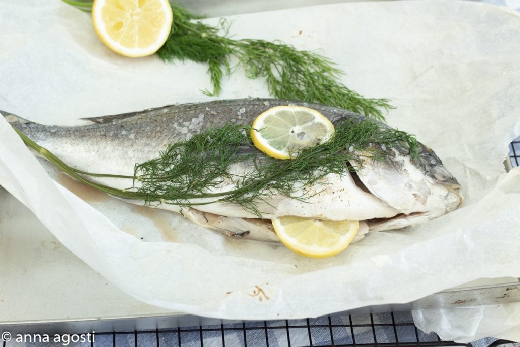 Baked Sea Bream with Dill and Lemon