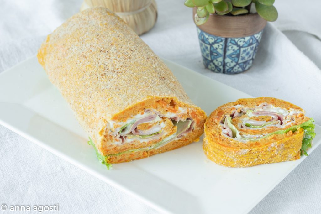 Baked Stuffed Carrot Roll