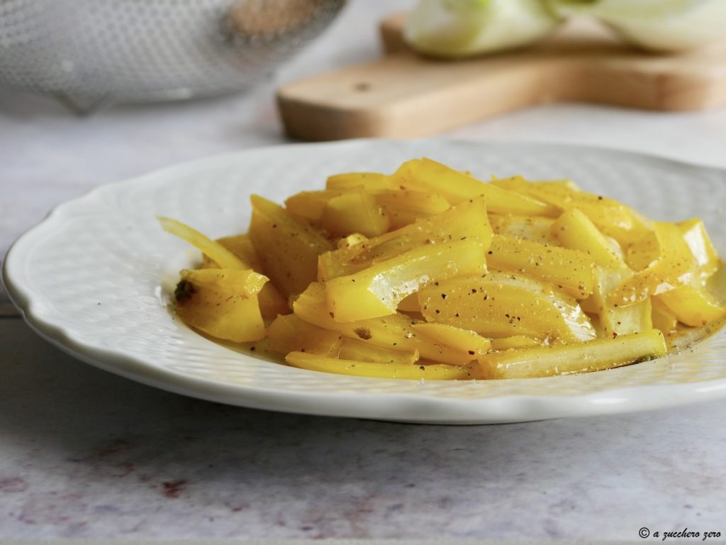 Baked light saffron fennel