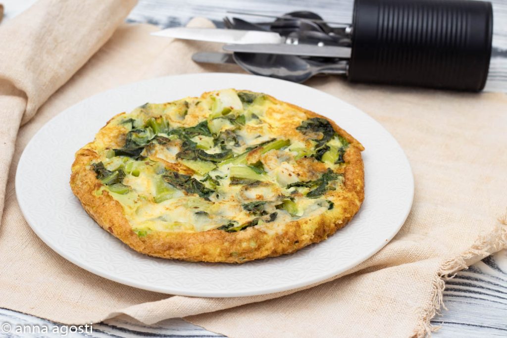 baked swiss chard and smoked cheese pie