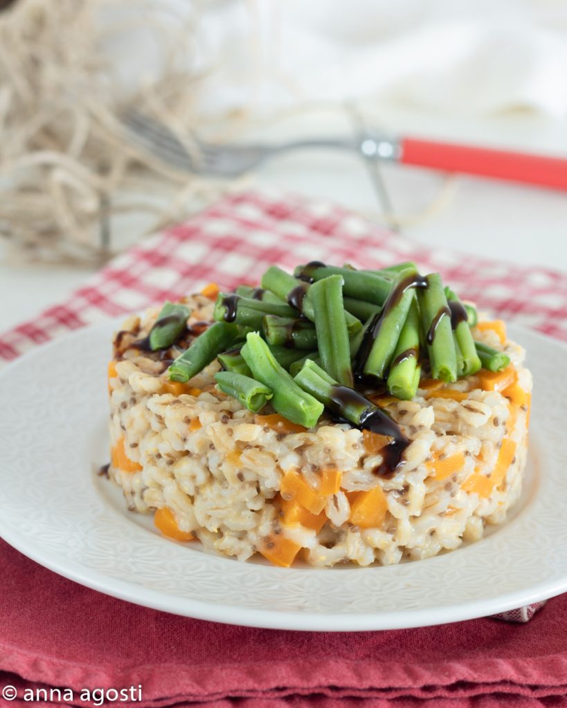 Barley Cake with Green Beans
