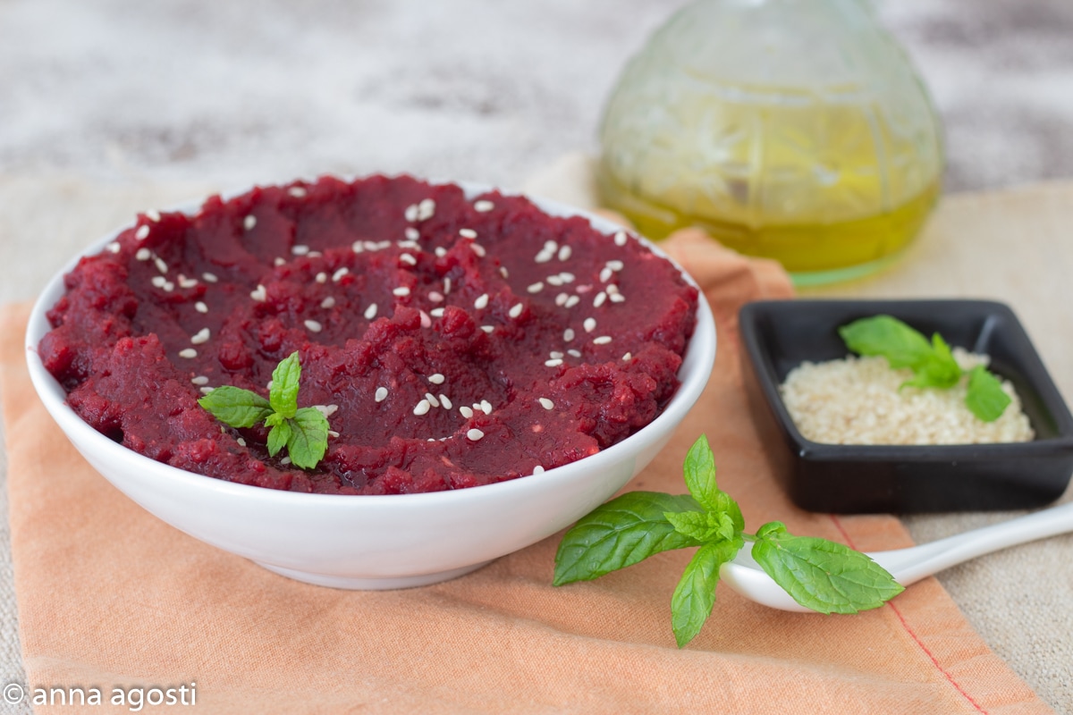 Beet and Bean Hummus