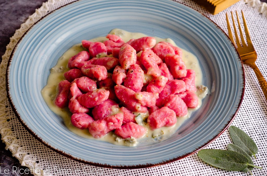 Beetroot and Potato Gnocchi with Gorgonzola Cream