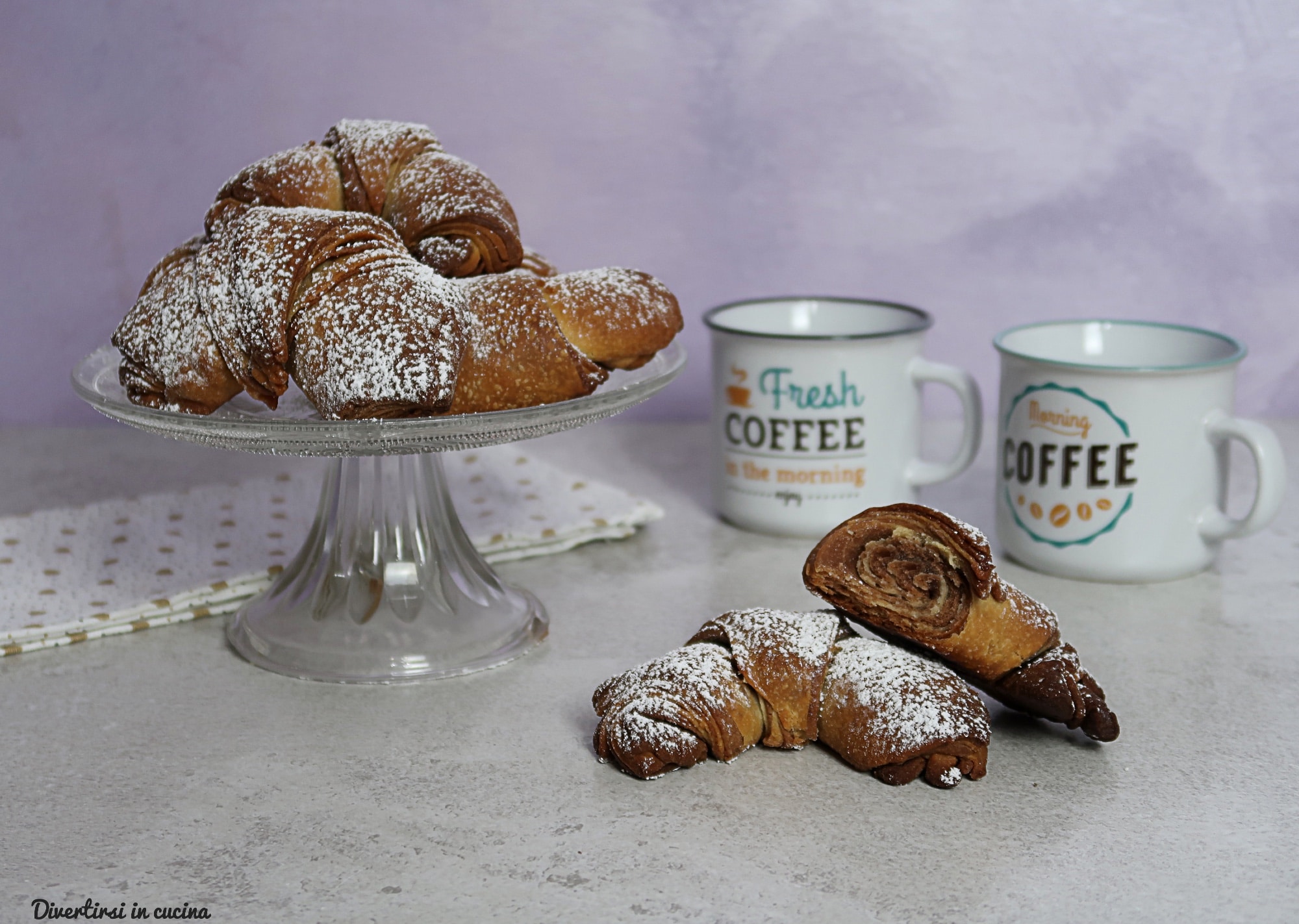 Bicolor Croissants without Eggs and Butter