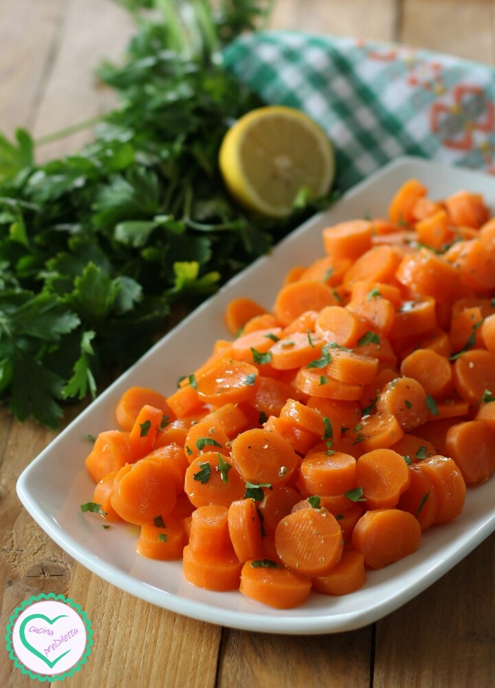 Boiled or Steamed Carrot Salad, light side dish recipe