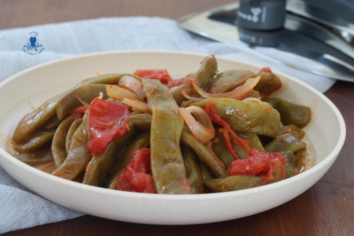 Braised Romano Beans in the Pressure Cooker