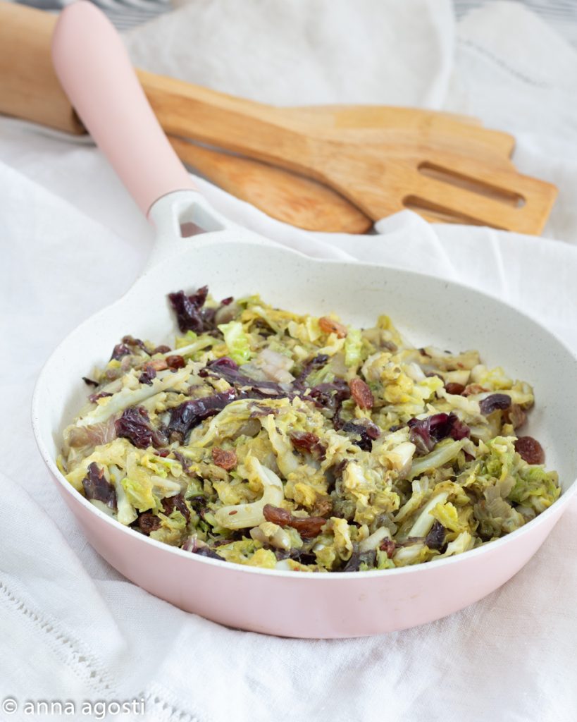 Braised Savoy Cabbage with Pine Nuts and Raisins