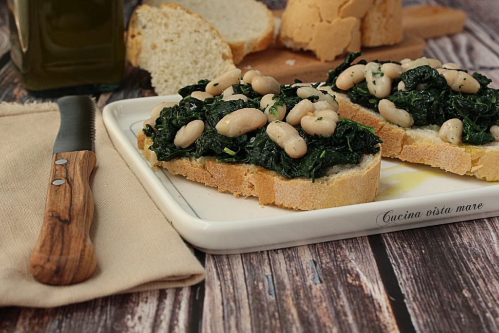 Bruschetta with Tuscan Kale and Beans Sea View Kitchen