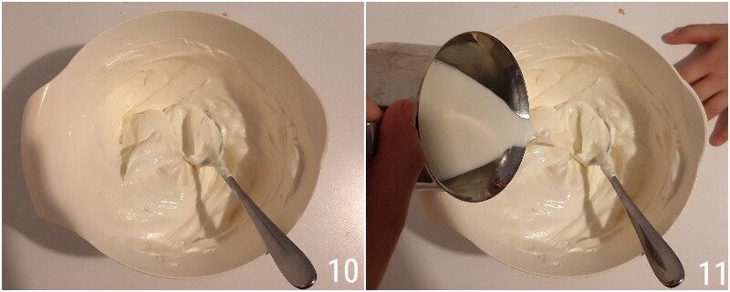 C. Making the Greek yogurt cream for a no-bake cheesecake