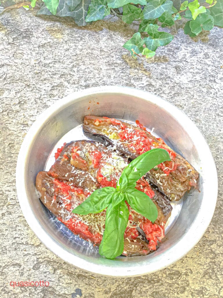 Eggplants in Skillet Parmesan Style