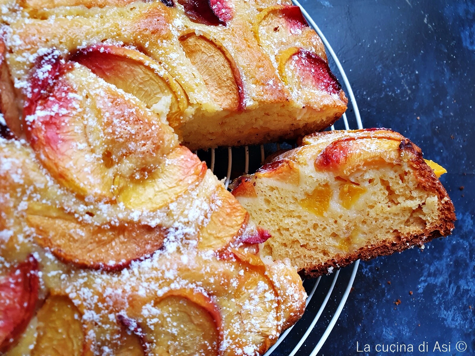 CAKE WITH RICOTTA AND DOUBLE PEACH