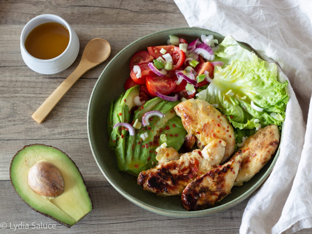 chicken and avocado salad