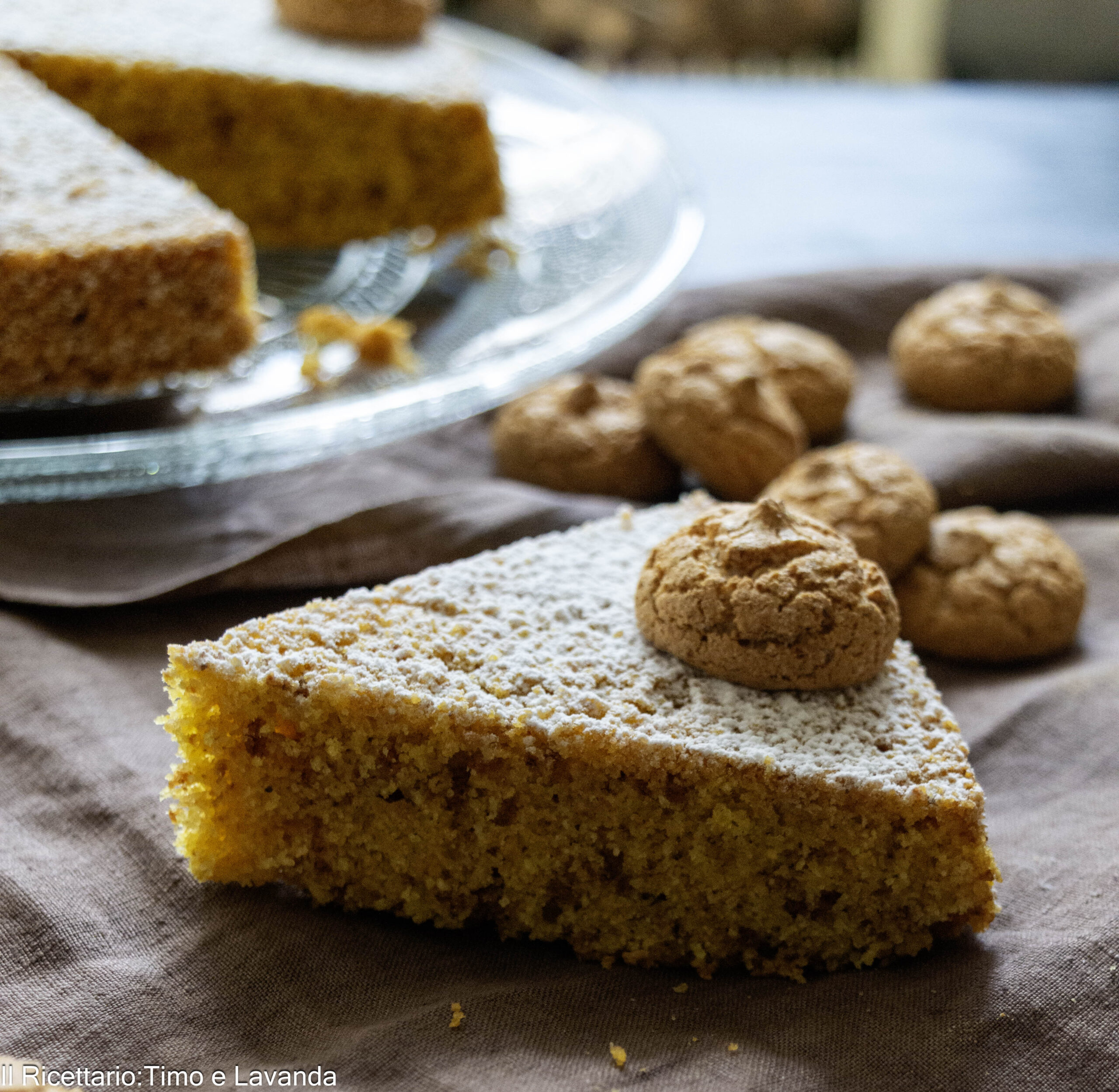 Corn and Amaretti Cake