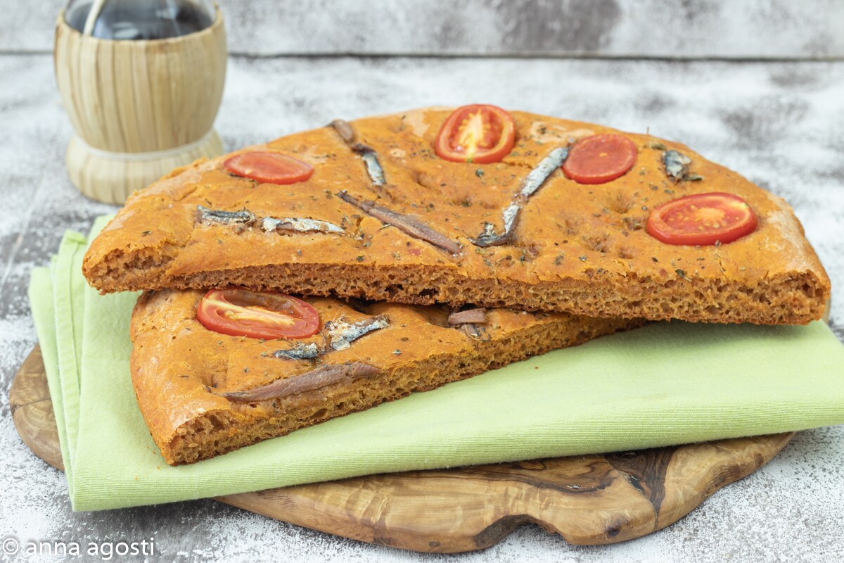 Calabrian Focaccia or Grupariata with Tomato