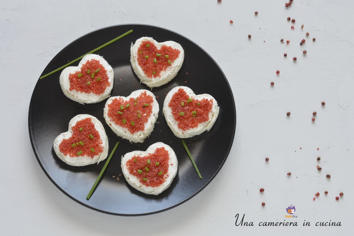 Canapés with Lumpfish Roe – Valentine’s Day