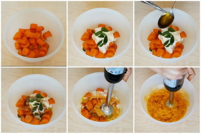 Carrot and Yogurt Sauce preparation