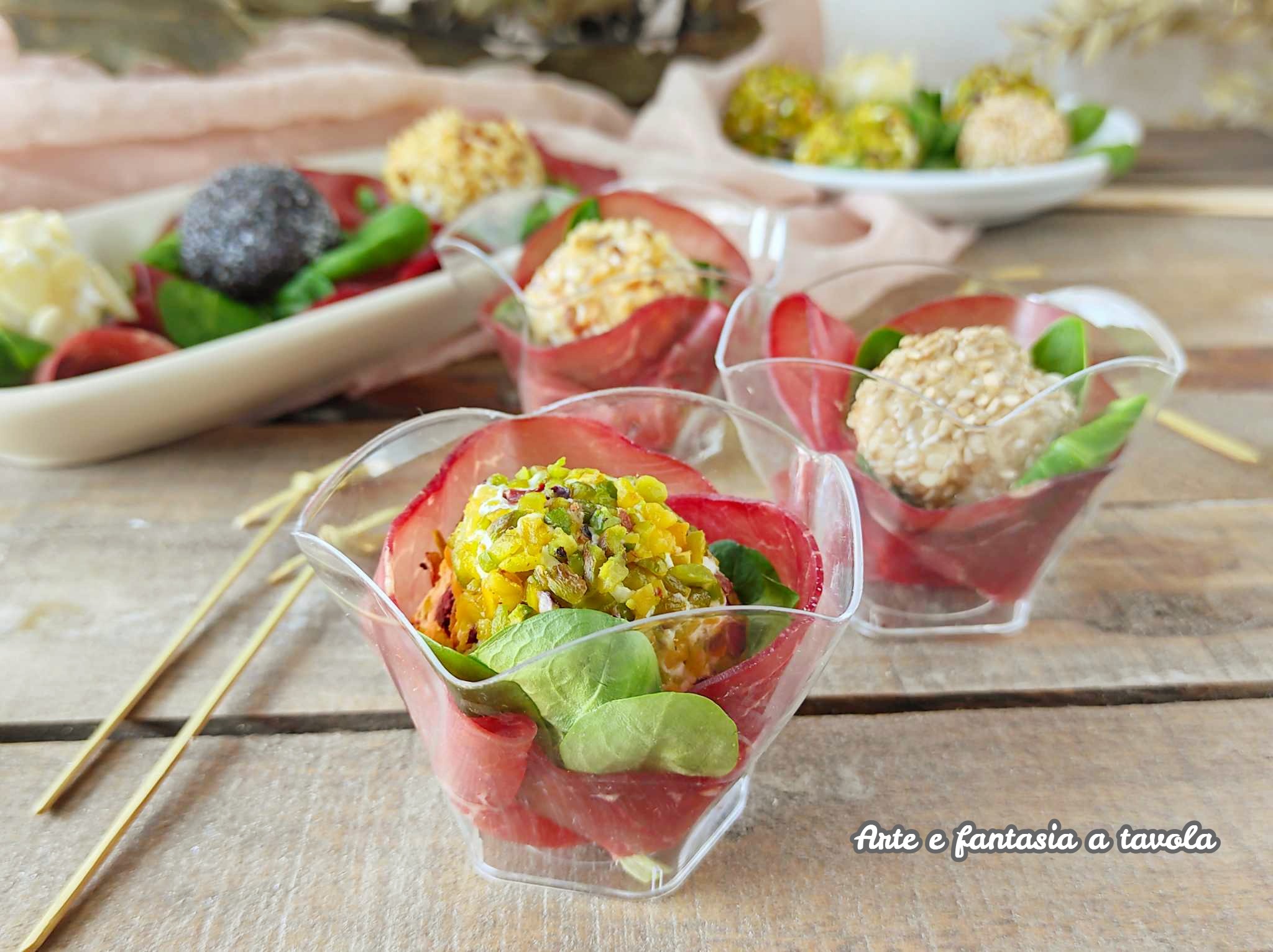 Cheese and Bresaola Appetizer