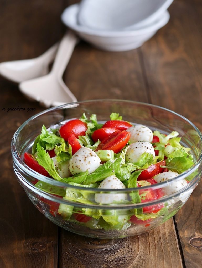 Cherry Mozzarella and Cherry Tomato Salad with Celery