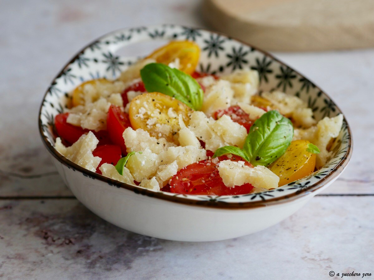 Cherry Tomato and Basil Salad with Parmesan