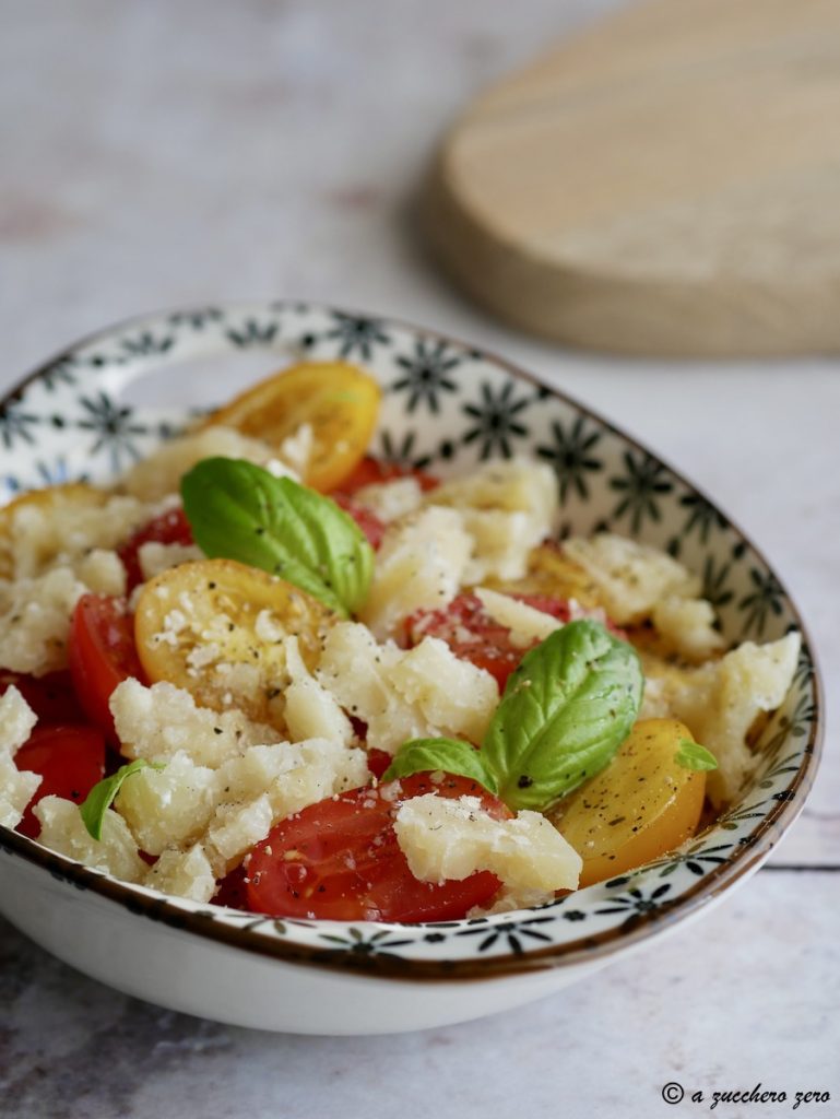 Cherry Tomato and Basil Salad with Parmesan