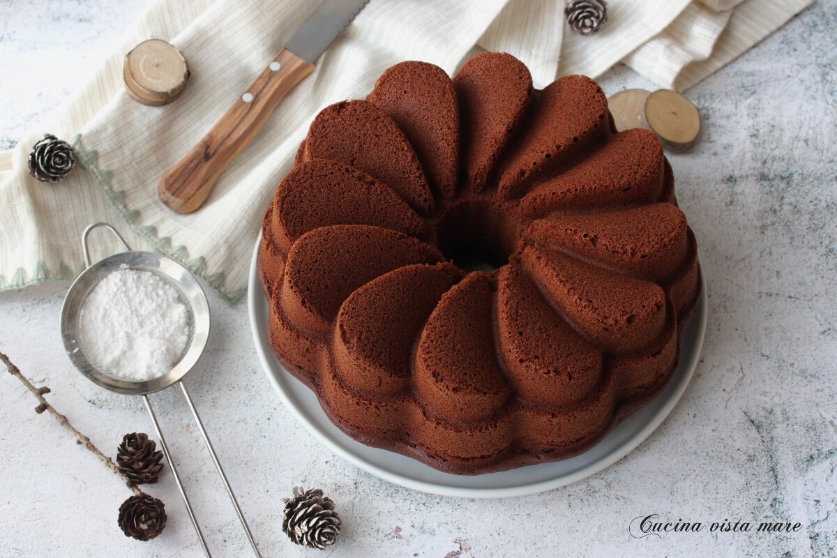 Chestnut Flour and Cocoa Bundt Cake