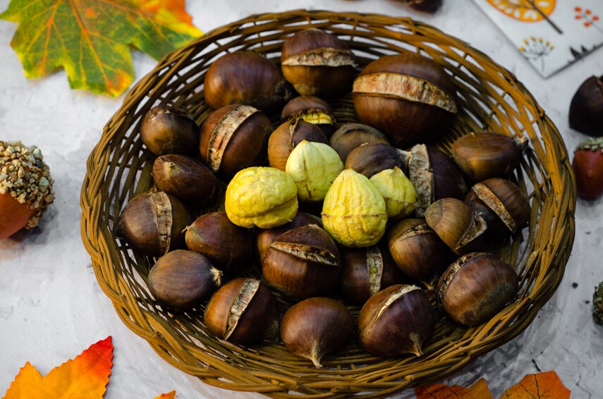 Chestnuts Cooked in an Air Fryer