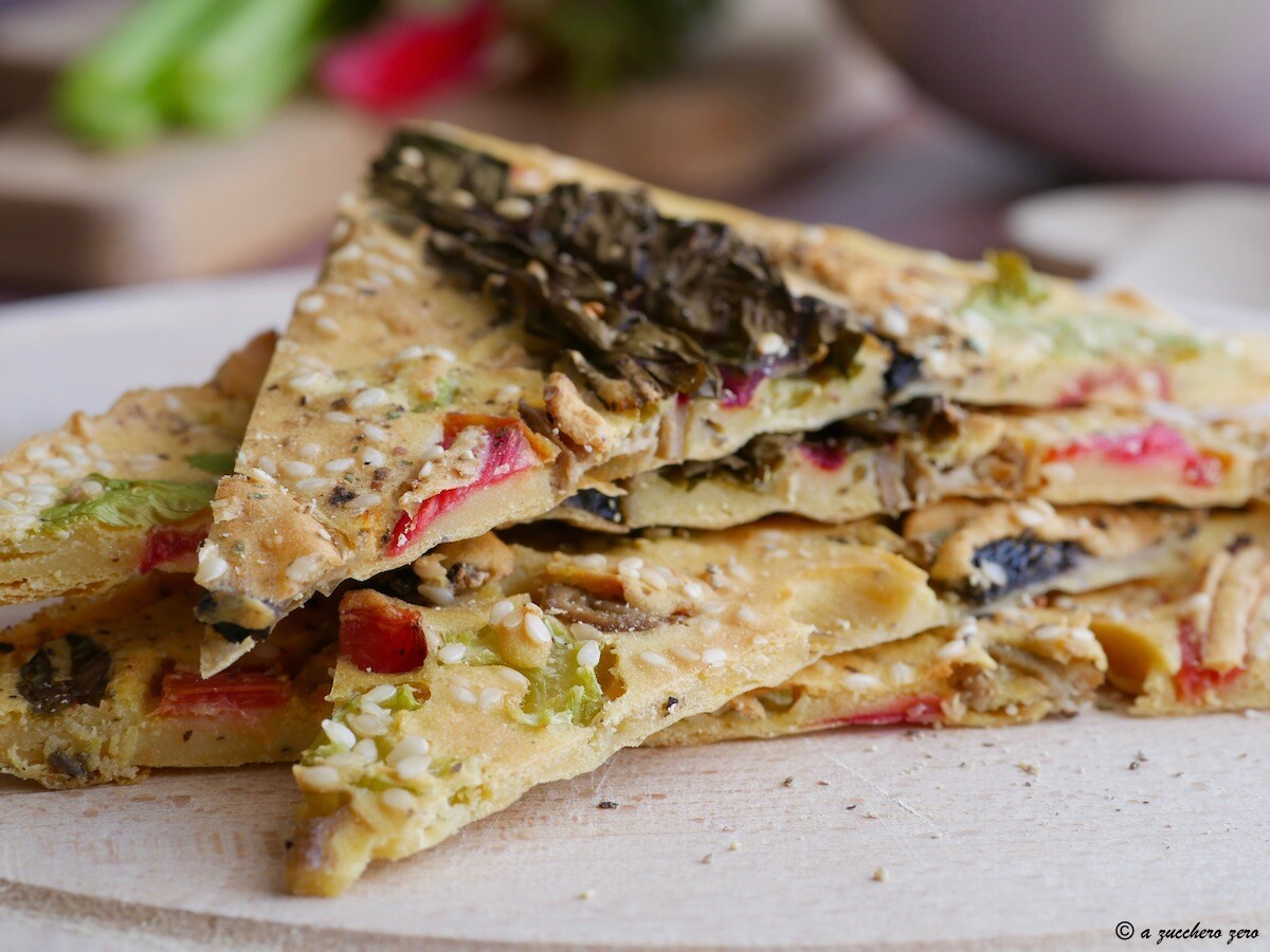 Chickpea Flour Flatbread with Vegetables