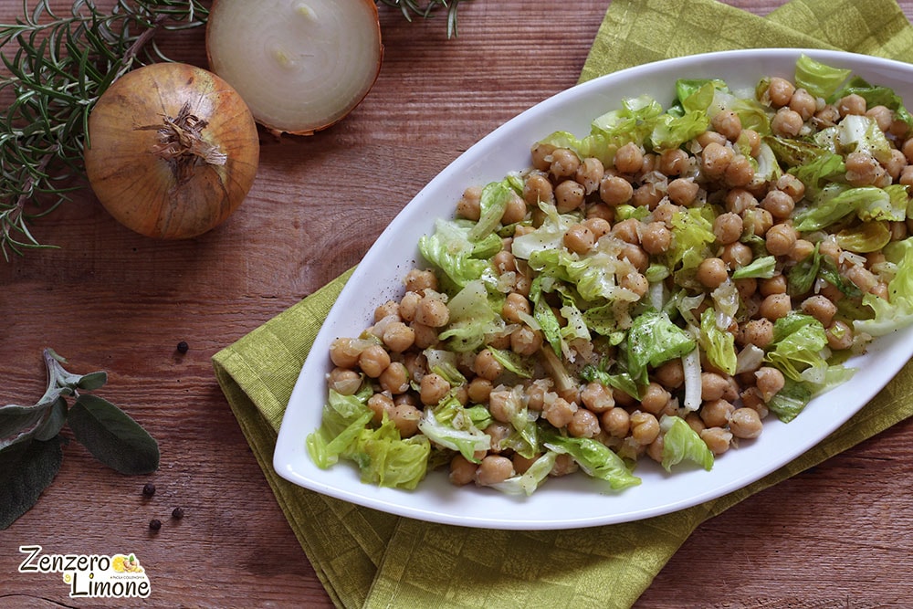 Chickpeas with Lettuce