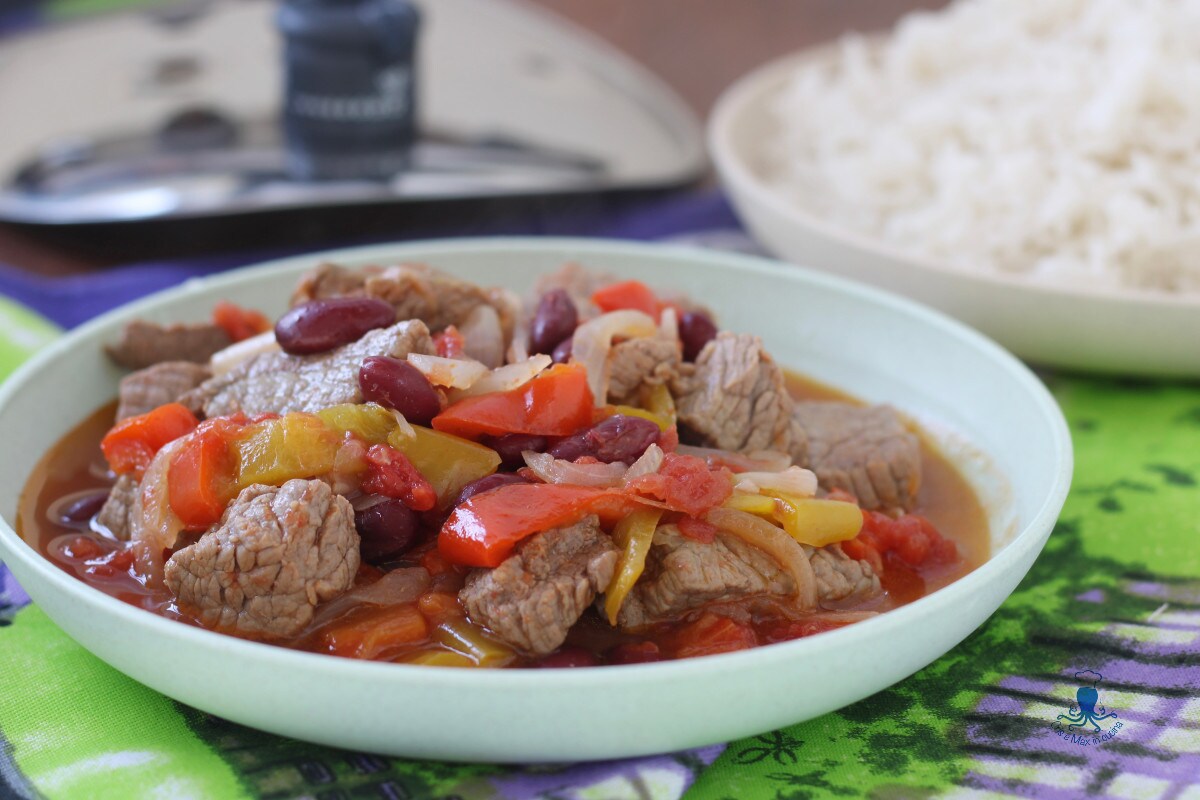 Mexican Beef and Bean Stew in the Pressure Cooker
