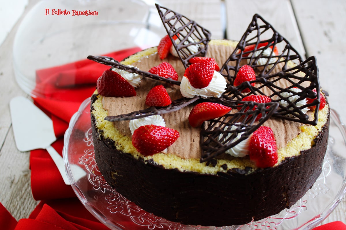 Chocolate and Strawberry Charlotte