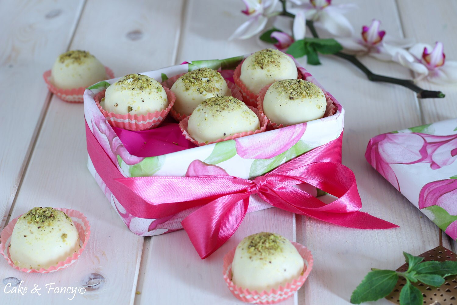 Chocolate and Pistachio Pralines