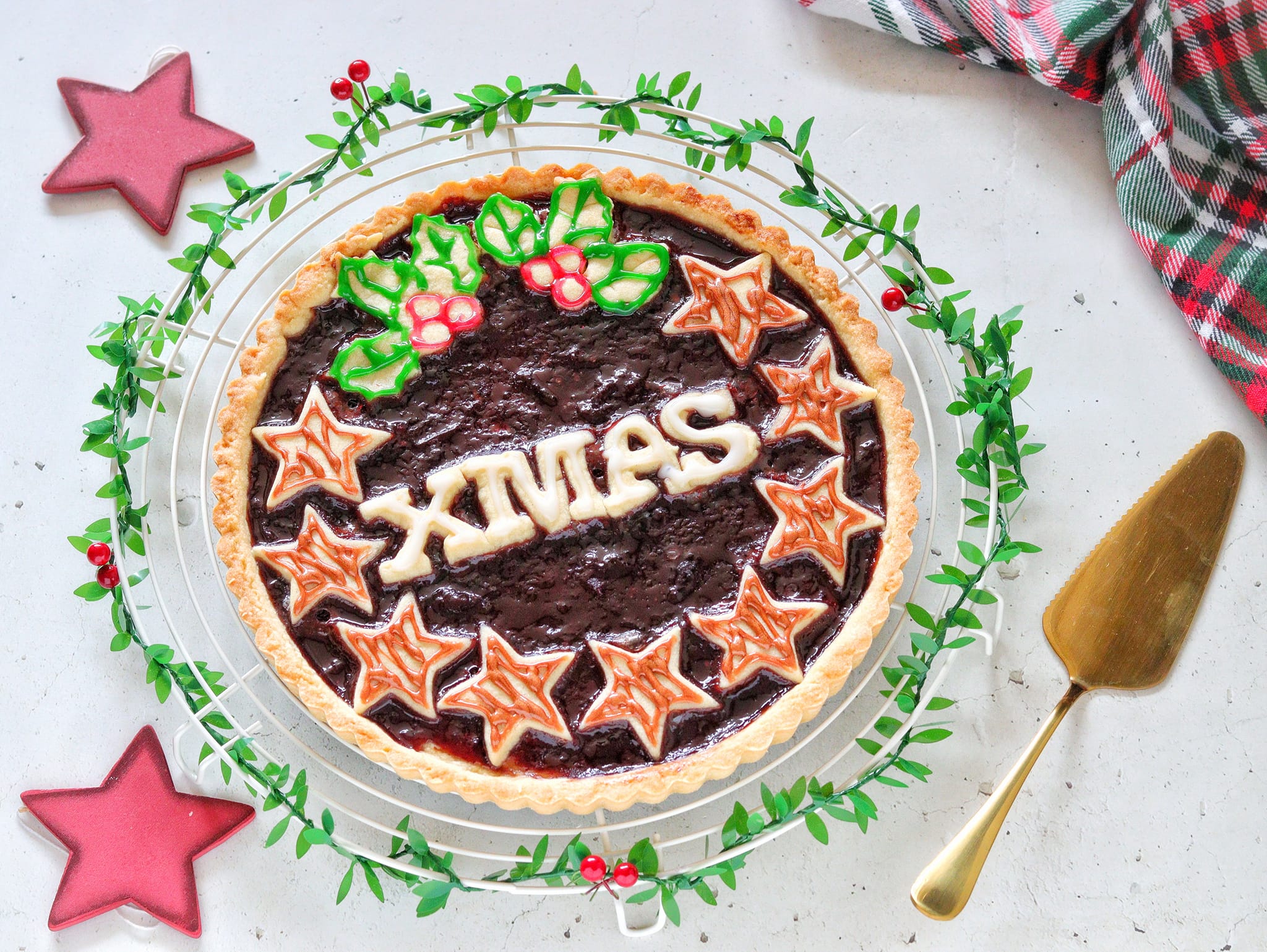 Christmas Tart (with Almond Shortcrust)