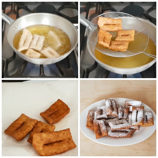 Cinnamon fritters, preparation