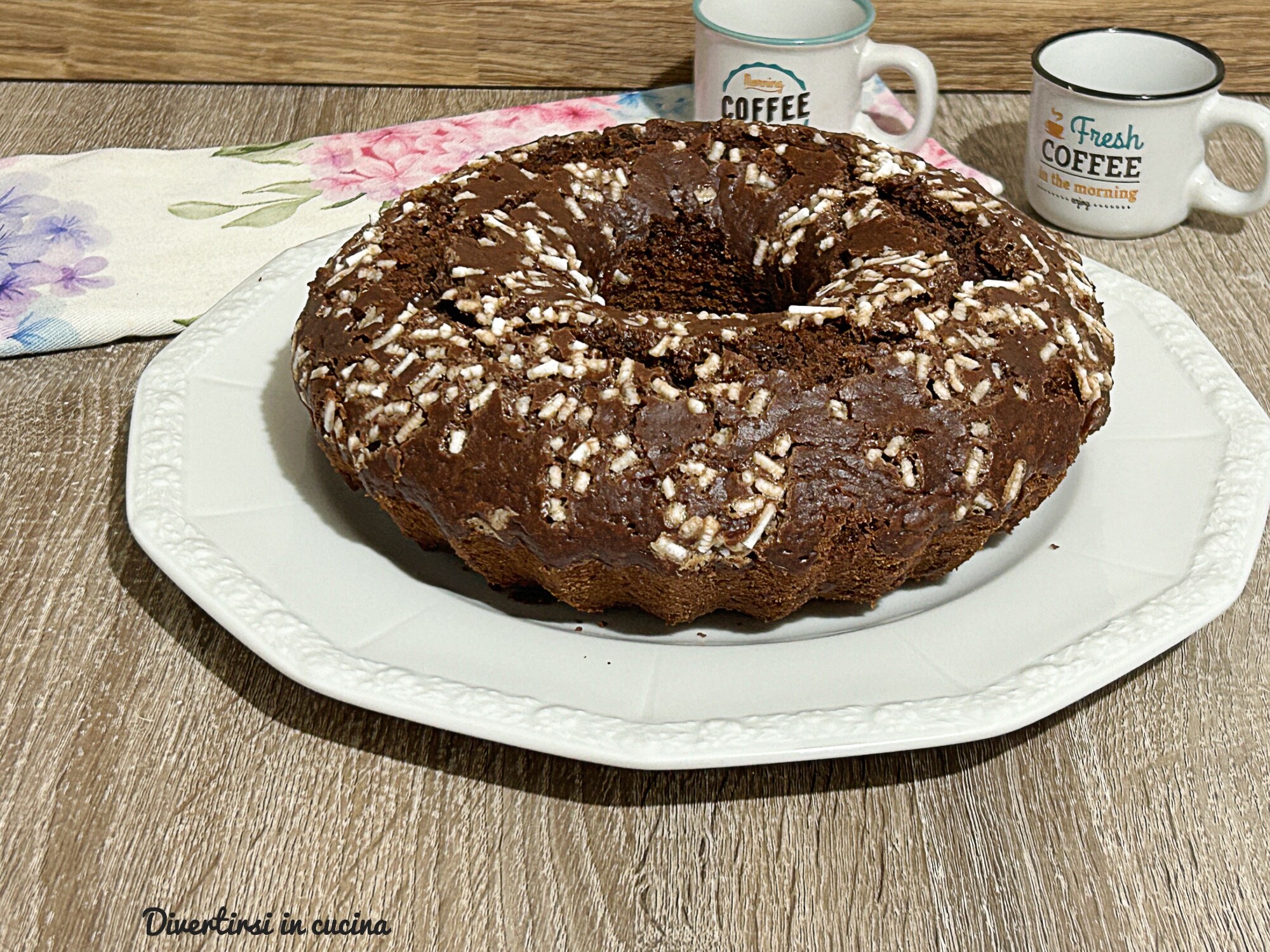 Cocoa Bundt Cake without Eggs