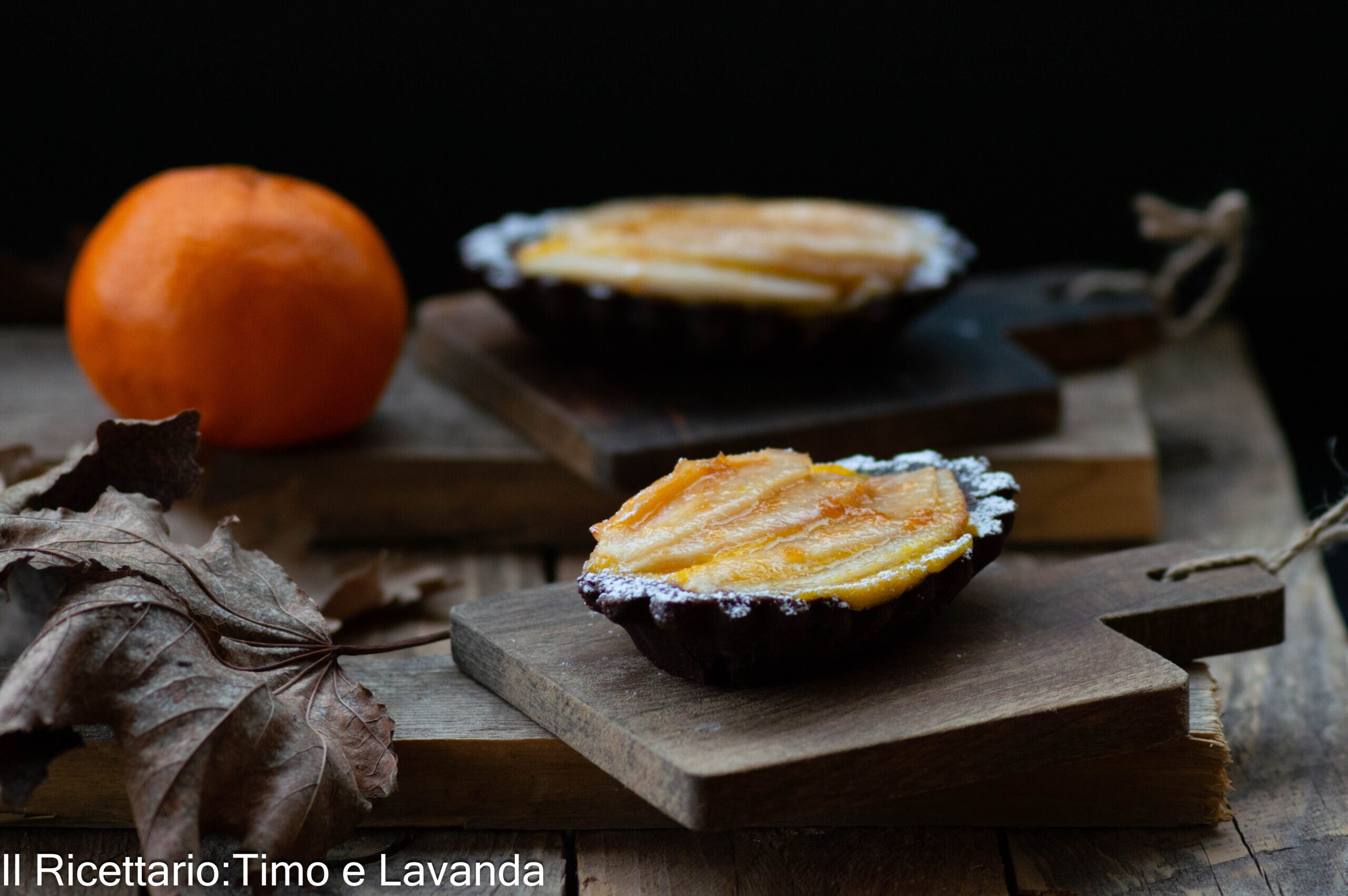 Cocoa and Pear Tartlets