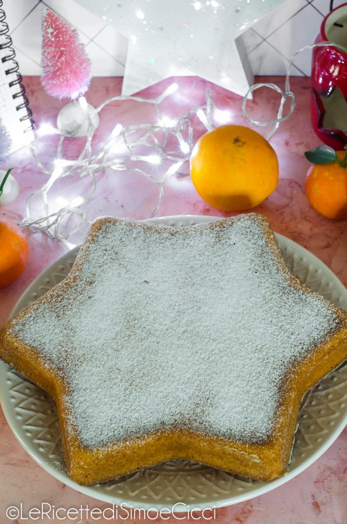 Coconut and orange Christmas star cake