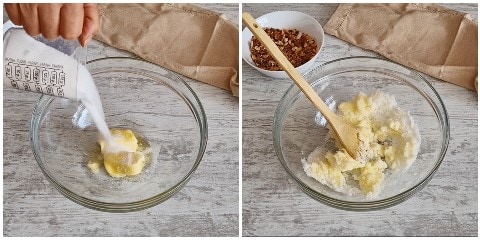 mix butter with sugar