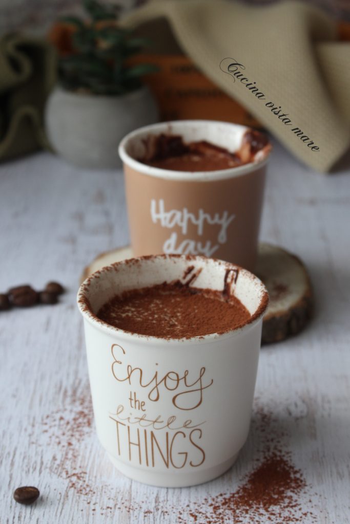 Coffee Cream in the Milk Frother Kitchen with a Sea View