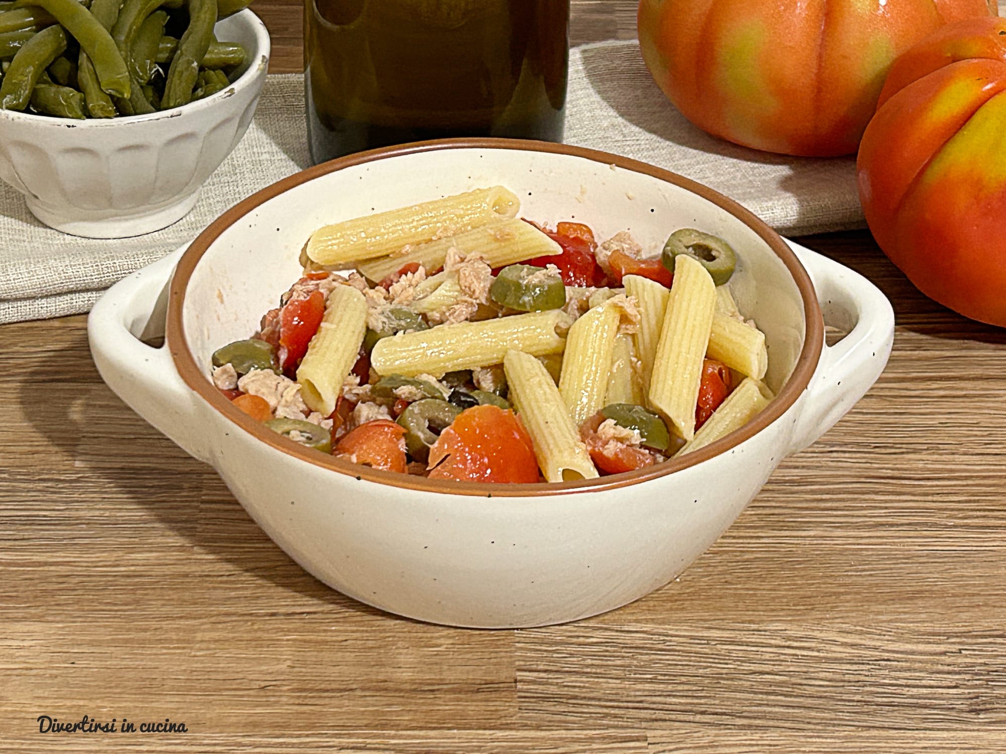 Cold Pasta with Tuna, Tomatoes, and Olives