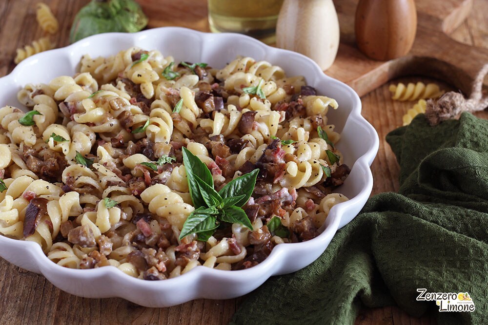 cold pasta with eggplants