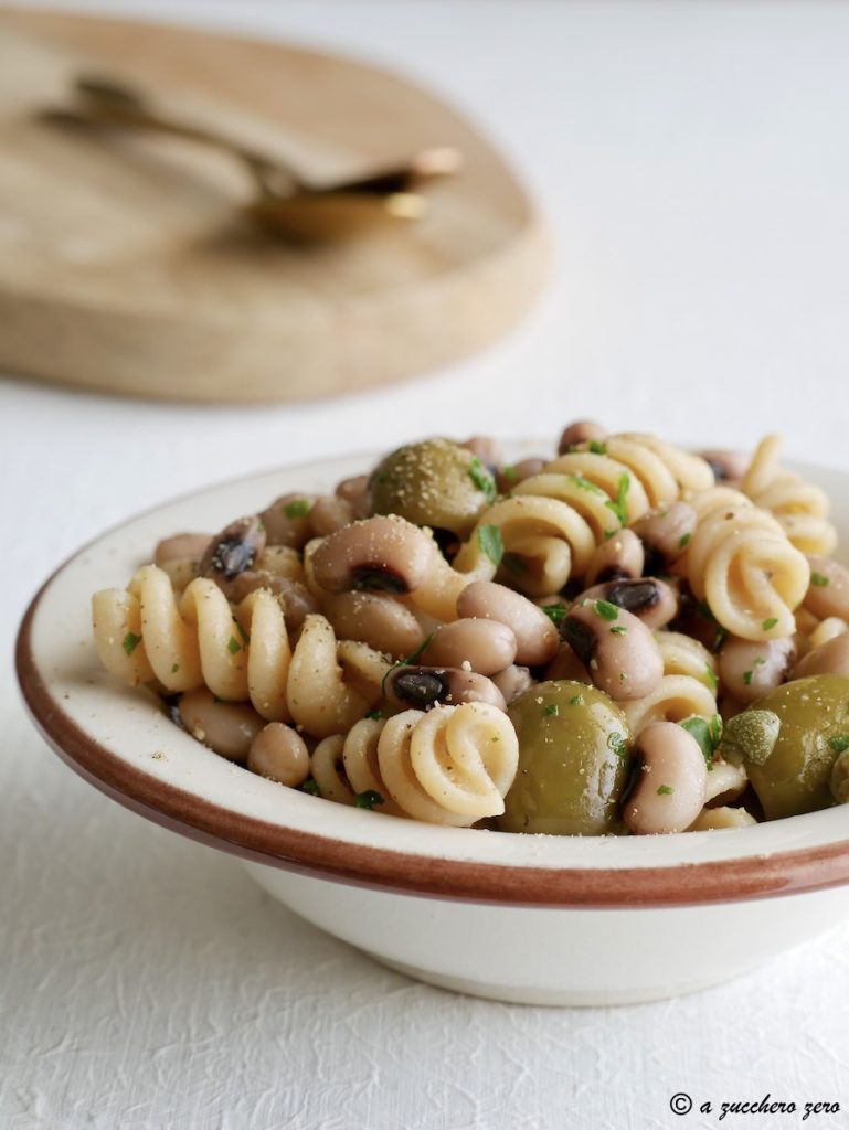 Cold Whole Wheat Pasta with Beans and Capers