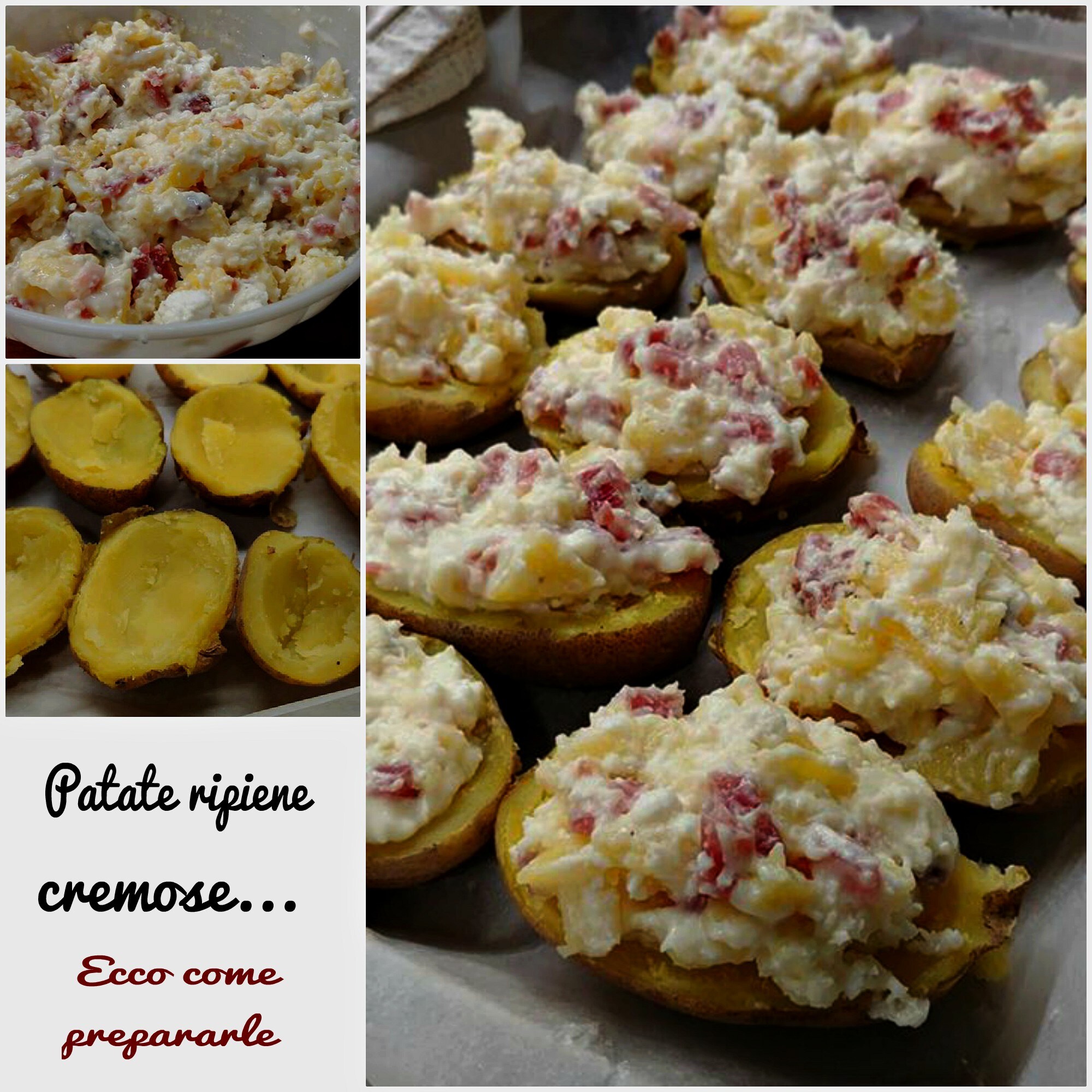 CREAMY BAKED STUFFED POTATOES